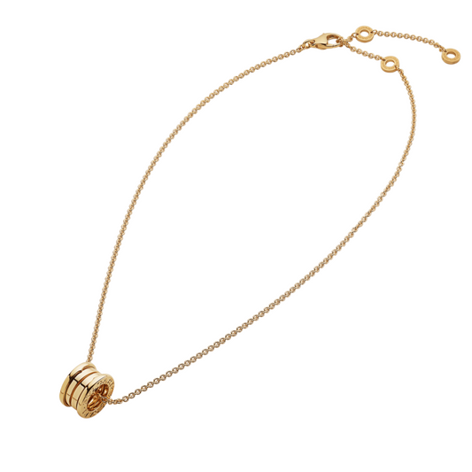 Gold Plated Double Circle Pendant Necklace