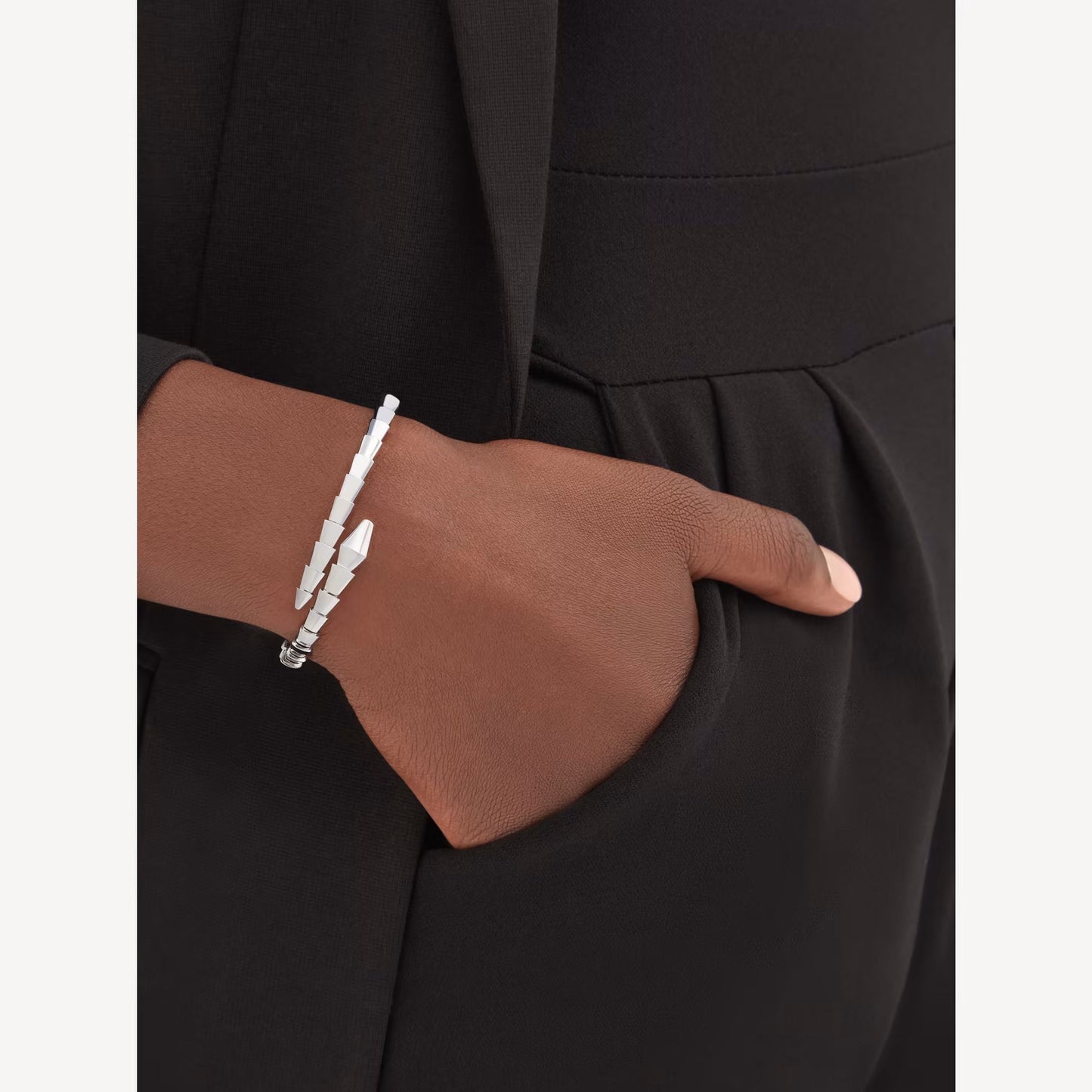 Serpenti Bracelet, 18k White Gold Plated