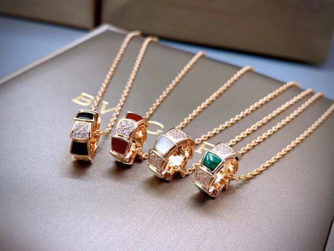 Serpenti Necklace - 925 Sterling Silver with 18K Rose Gold Plating