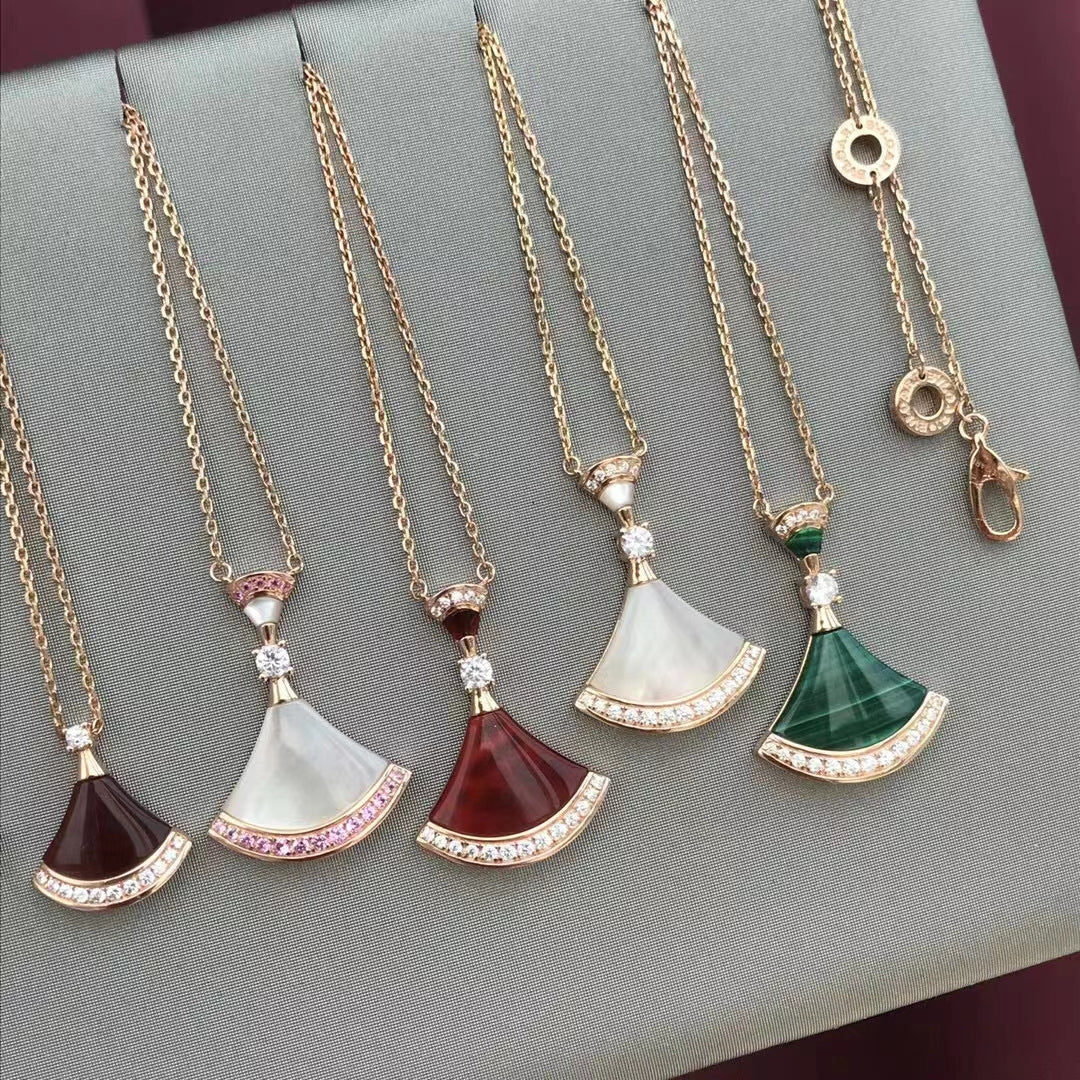 Divas' Dream Necklace, 18k Rose Gold Plated, Cubic Zircon Paved