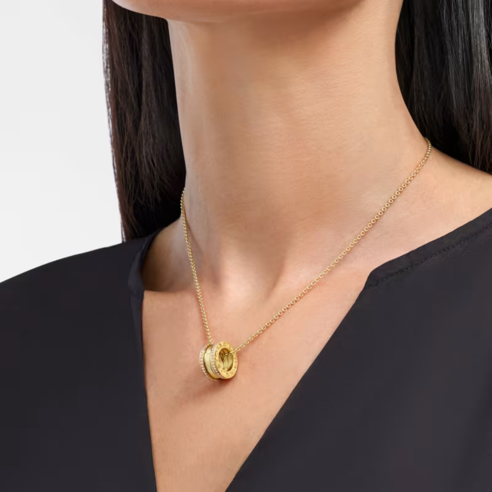 Gold Plated Circle Pendant Necklace