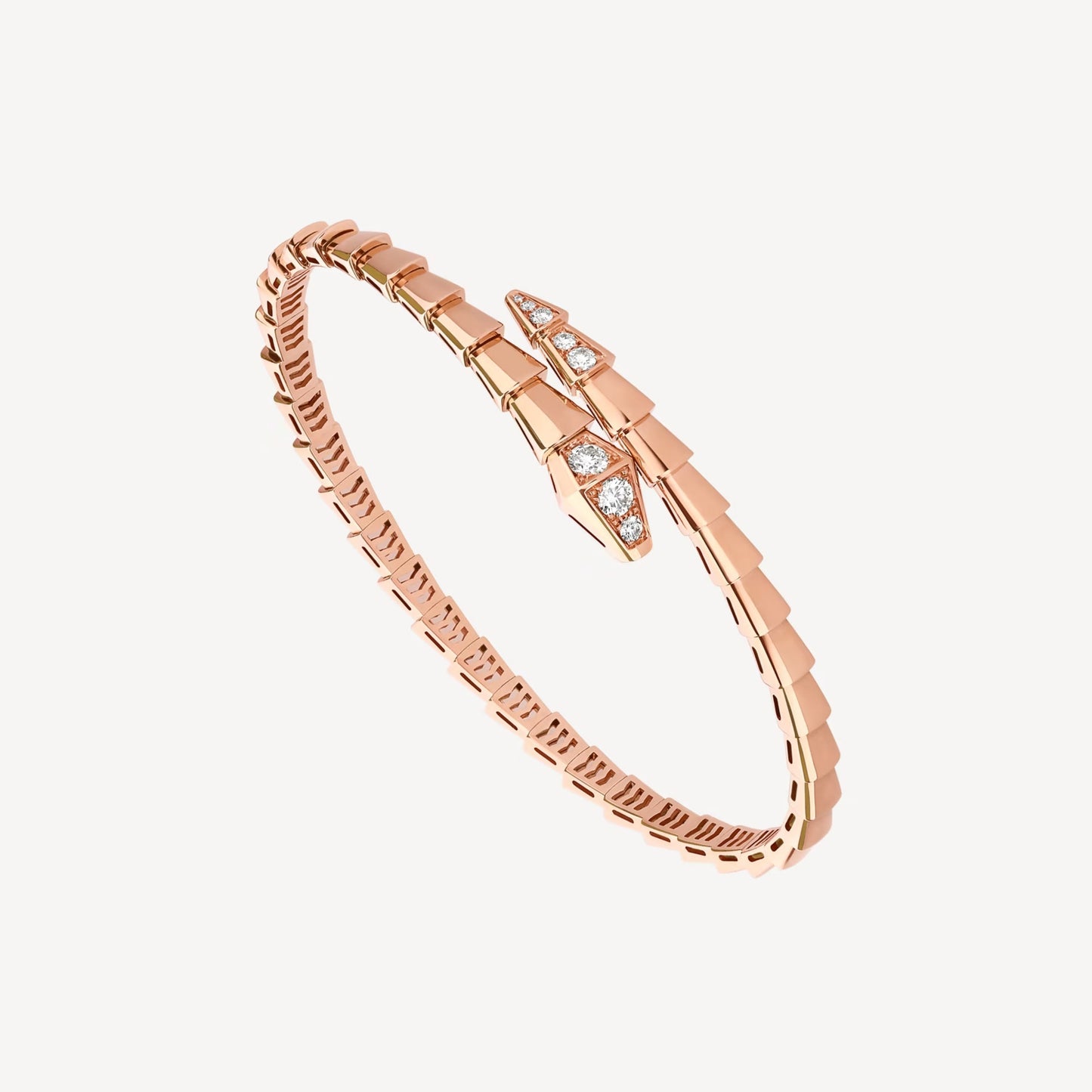 Serpenti Bracelet, 18k Rose Gold Plated, Cubic Zircon