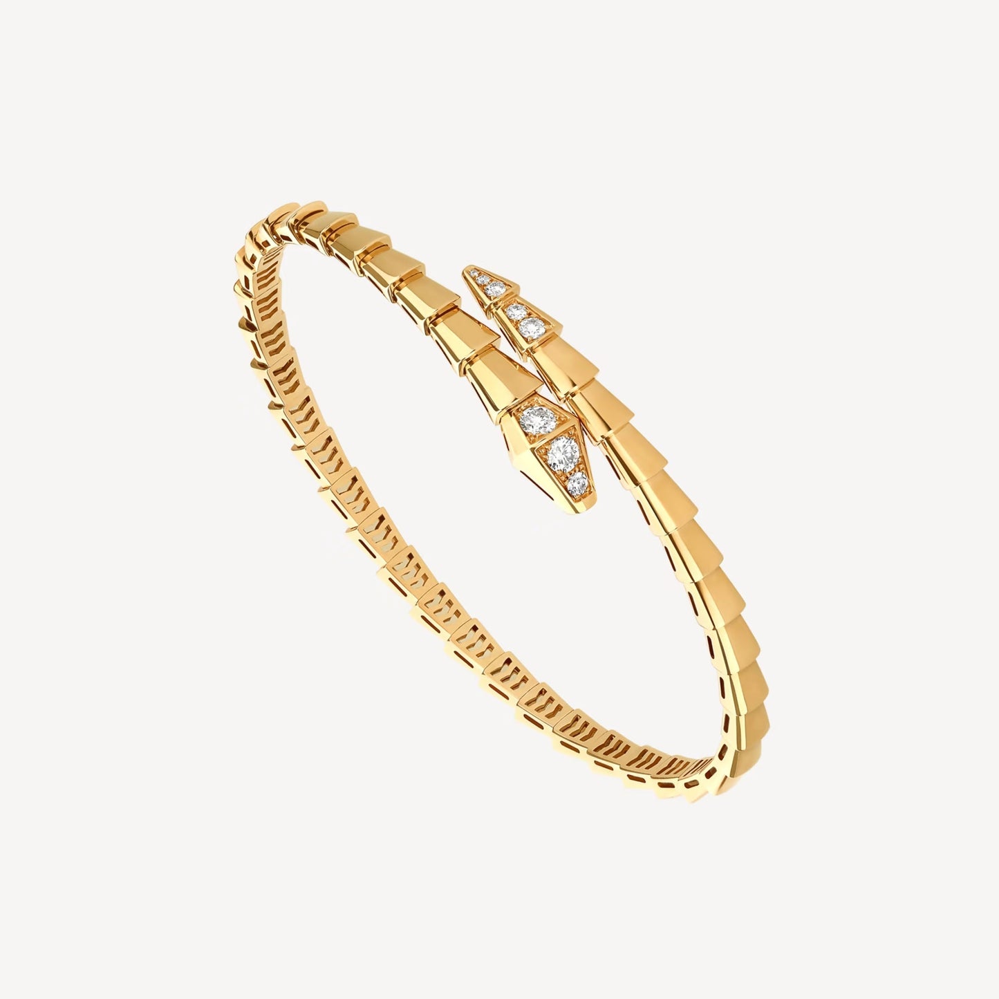 Serpenti Bracelet, 18k Yellow Gold Plated, Cubic Zircon