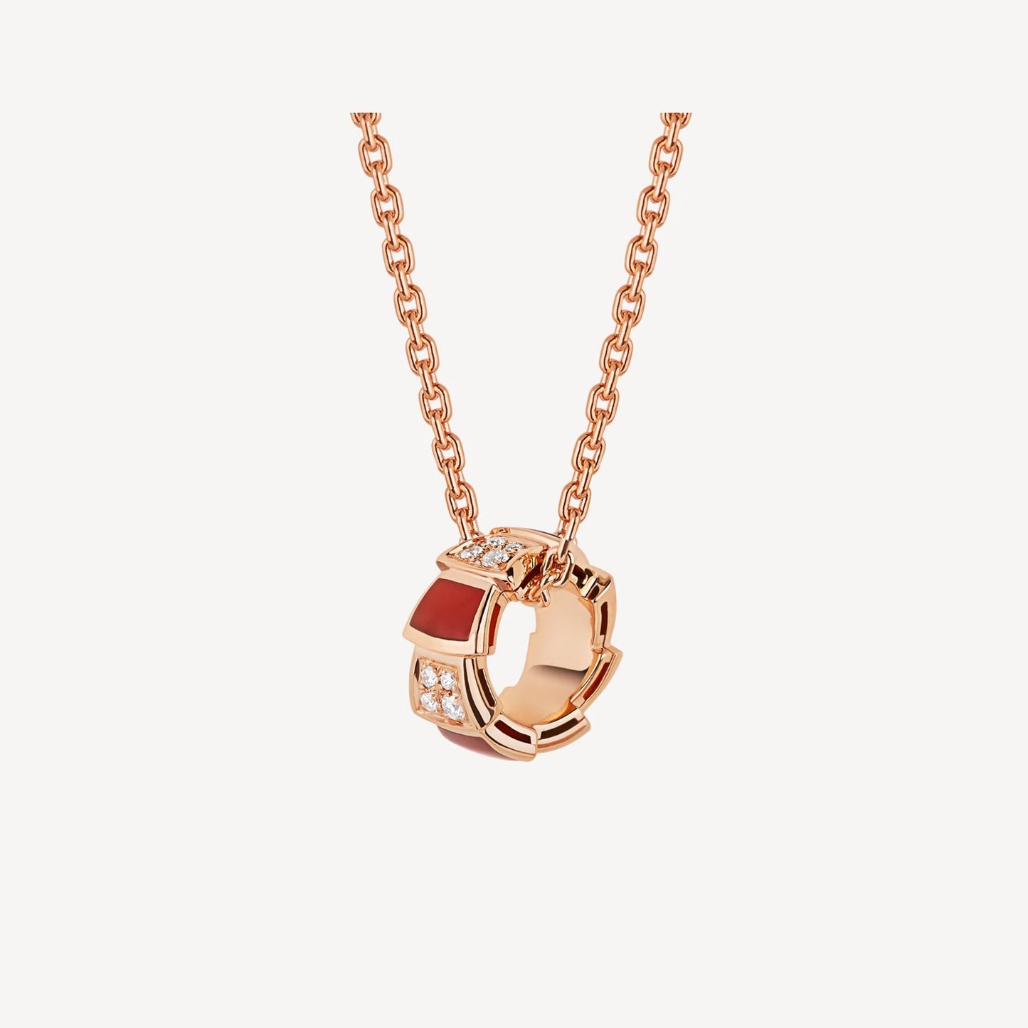 Serpenti Necklace - 925 Sterling Silver with 18K Rose Gold Plating