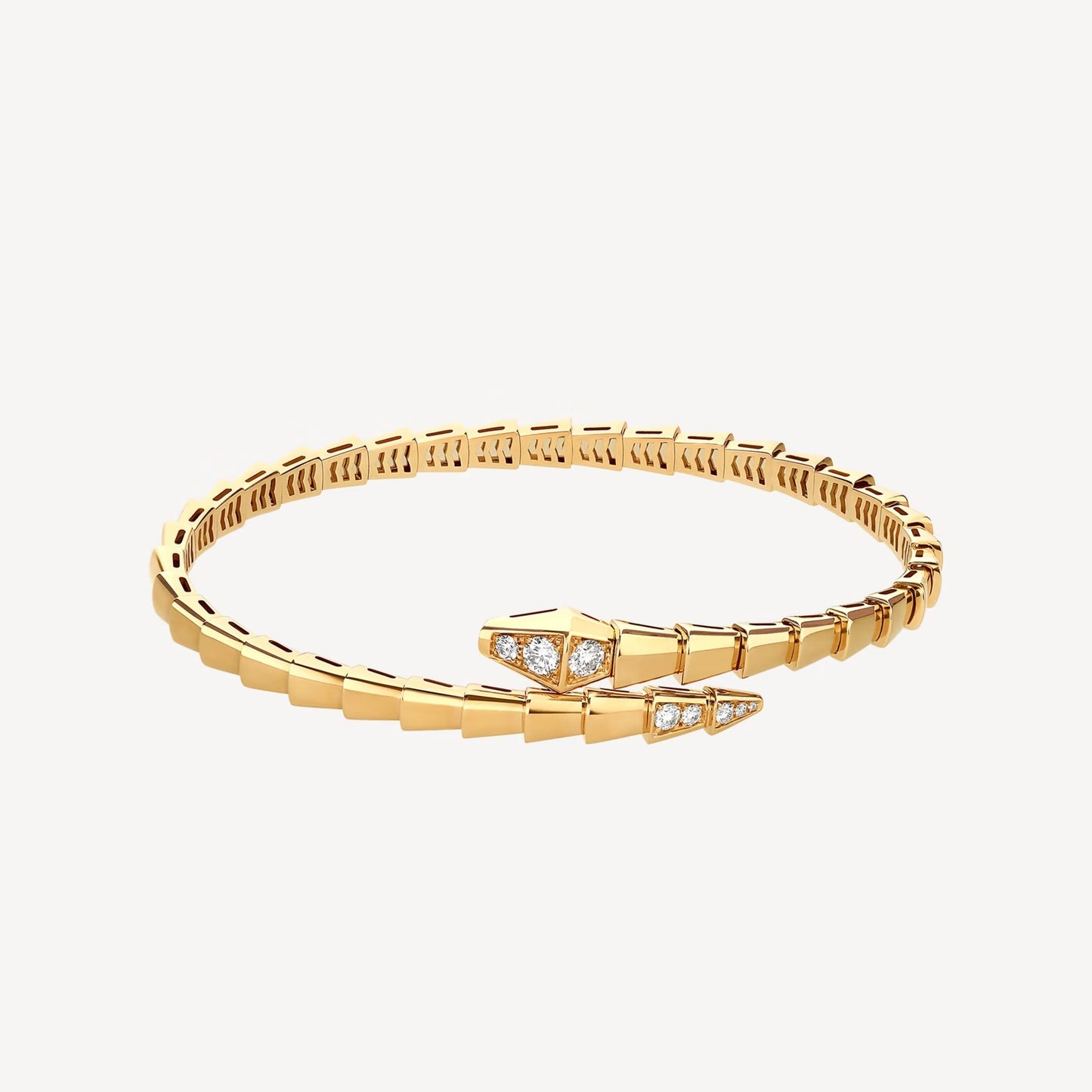 Serpenti Bracelet, 18k Yellow Gold Plated, Cubic Zircon