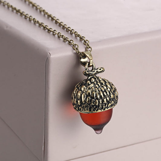 Mumtaz Jewellers Bronze Acorn Pendant Necklace