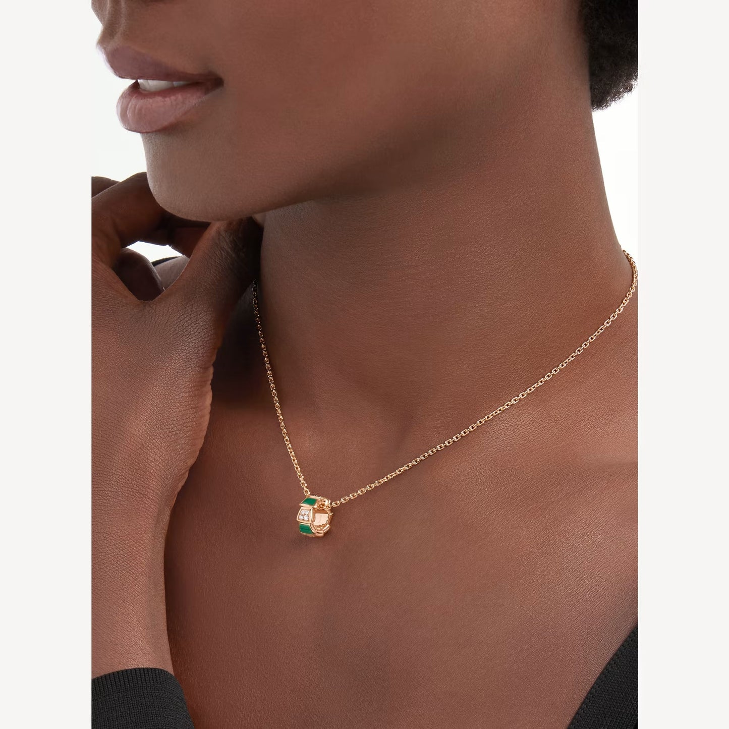 Serpenti Necklace - 925 Sterling Silver with 18K Rose Gold Plating