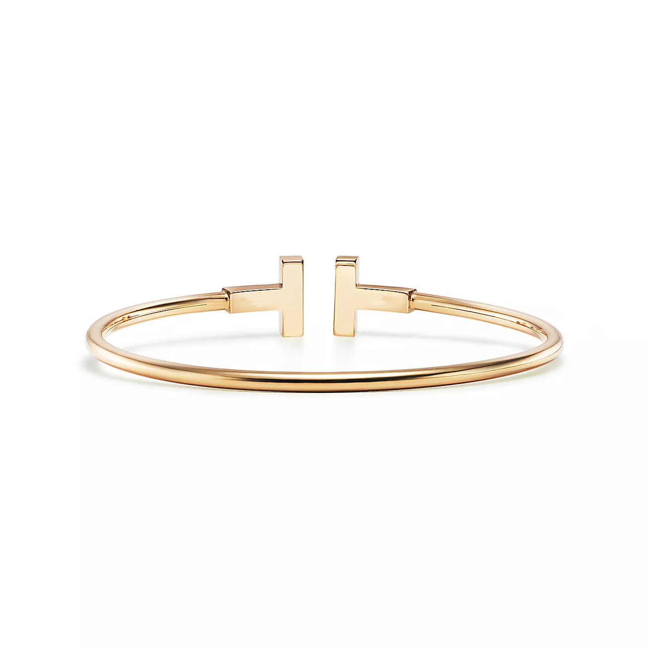T Bangle, 18k Yellow Gold Plated, Mother of Pearl
