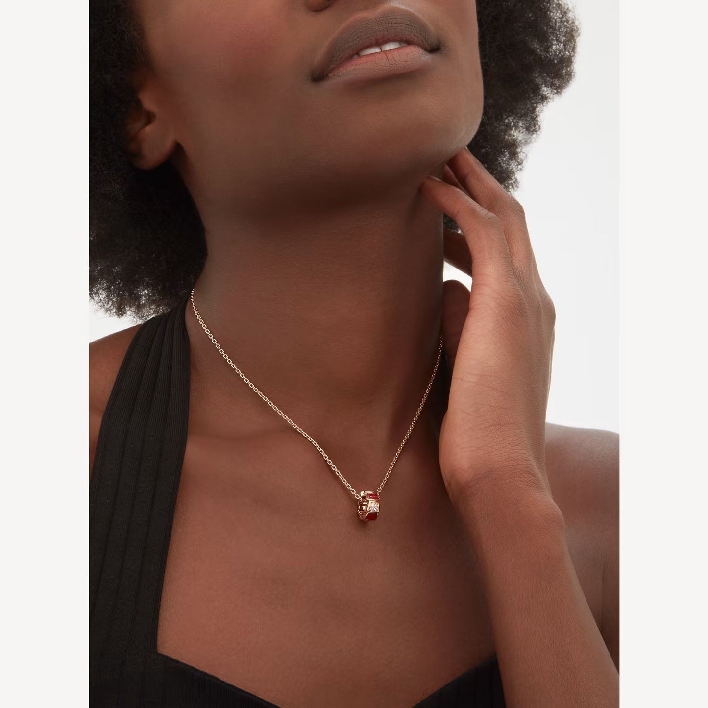 Serpenti Necklace - 925 Sterling Silver with 18K Rose Gold Plating