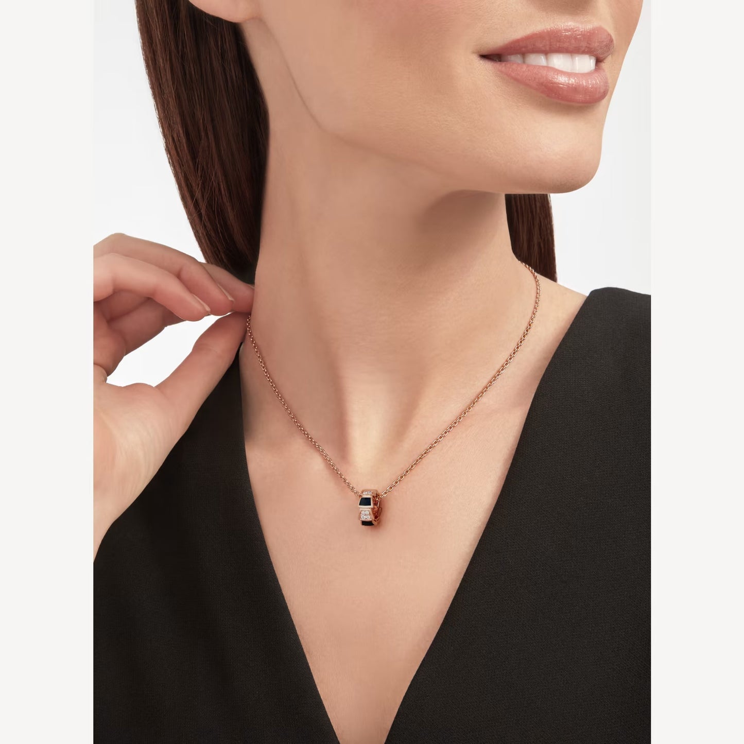 Serpenti Necklace - 925 Sterling Silver with 18K Rose Gold Plating