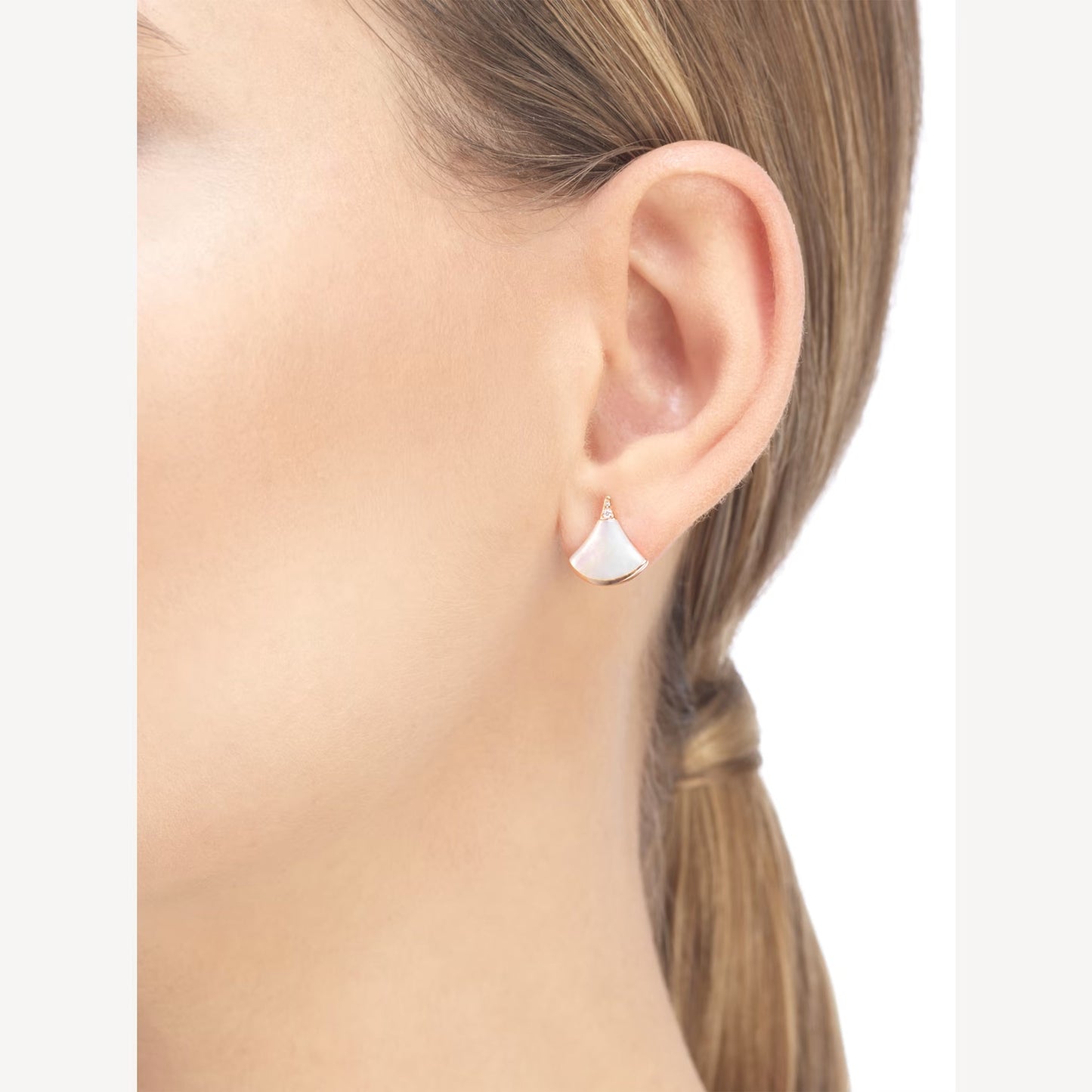 Divas' Dream Earring, 18k Gold Plated, Mother of Pearl
