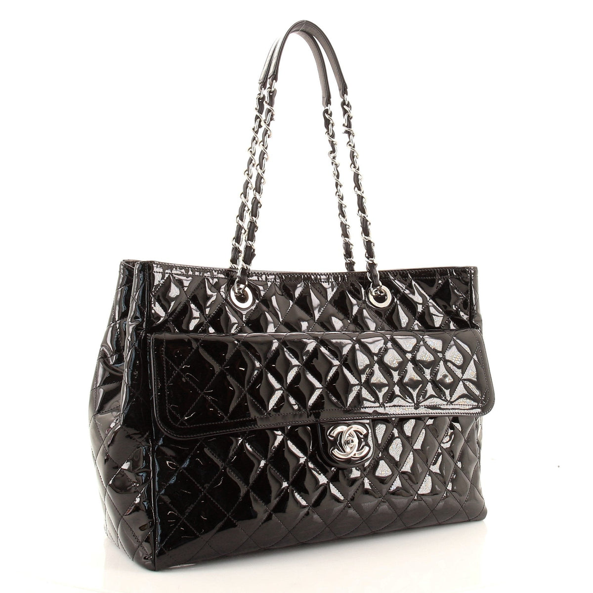 Coco Shine Tote Quilted Patent Large