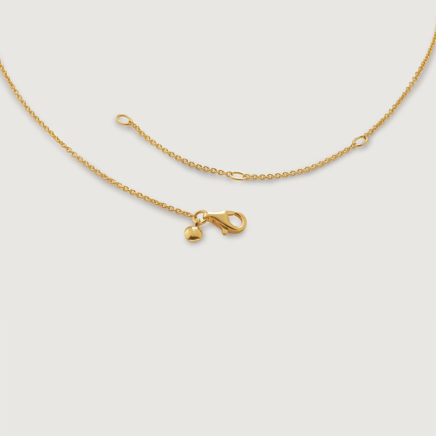 Heart Chain Necklace, 925 Silver, 18k Gold Plated