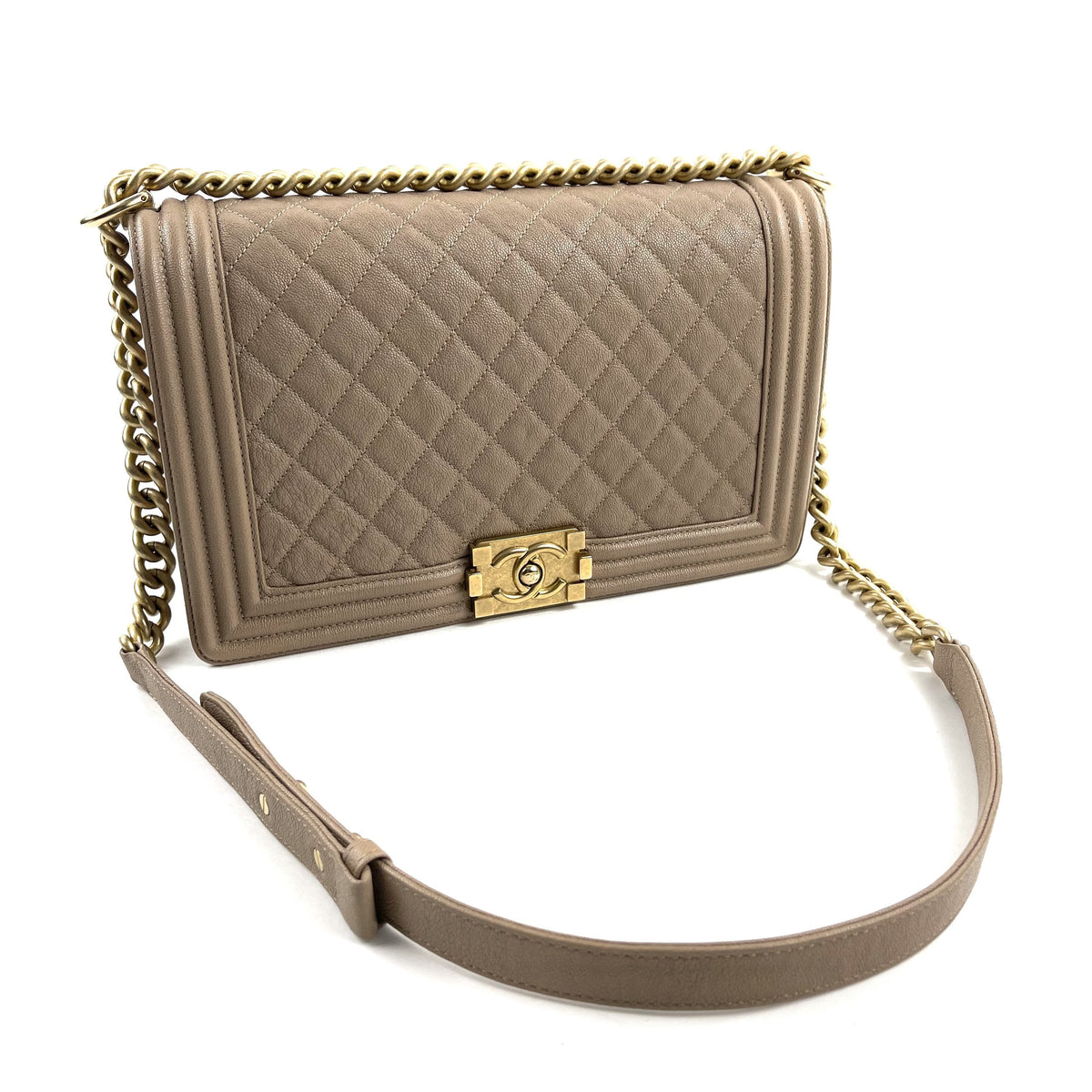 Chanel Large Quilted Caviar Boy Bag