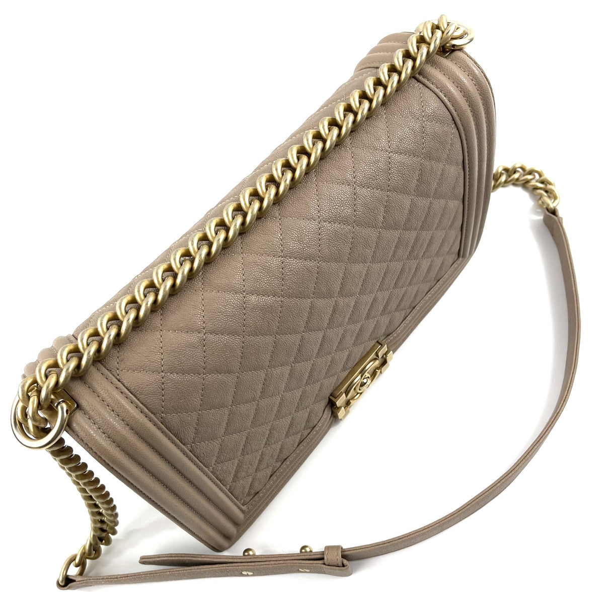 Chanel Large Quilted Caviar Boy Bag