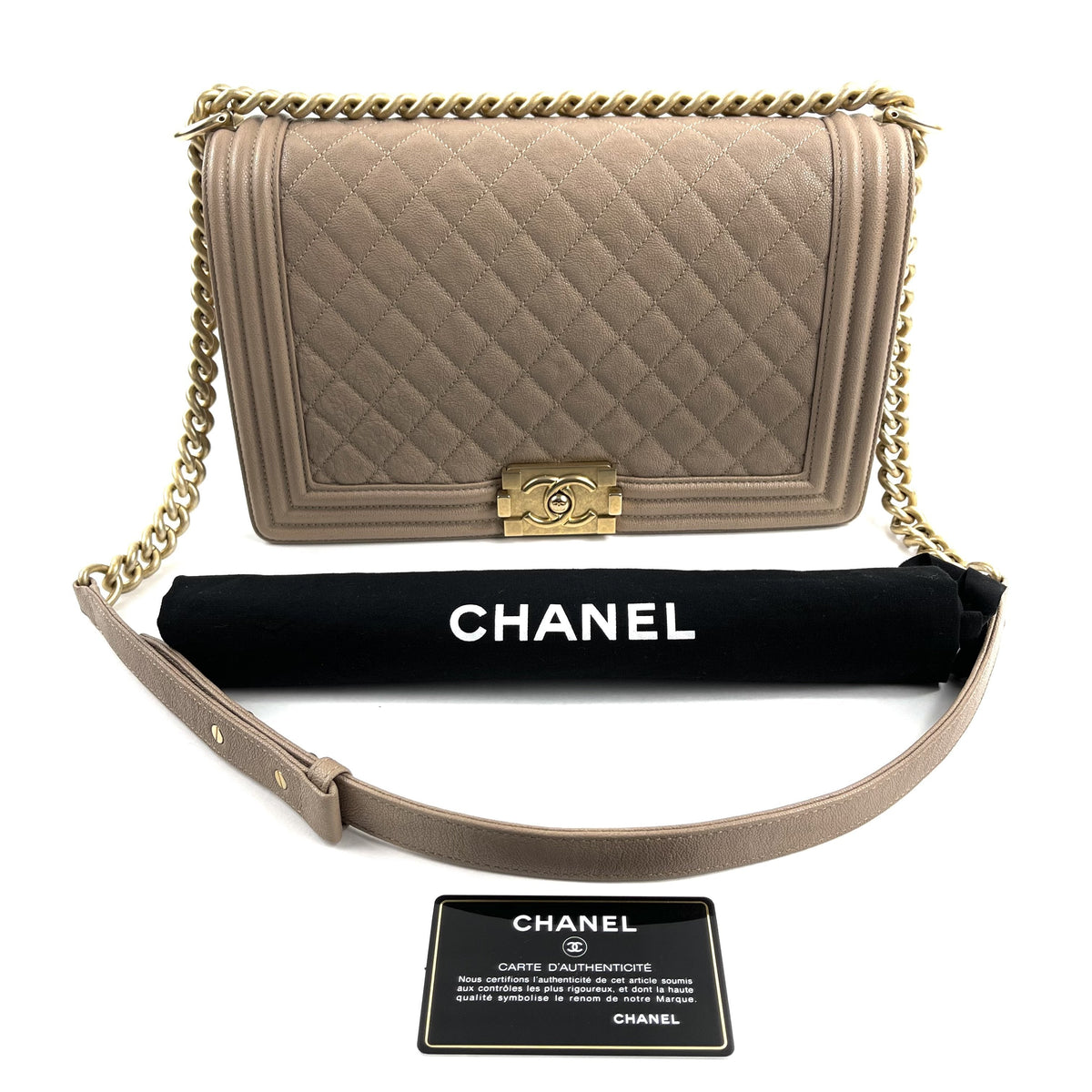 Chanel Large Quilted Caviar Boy Bag