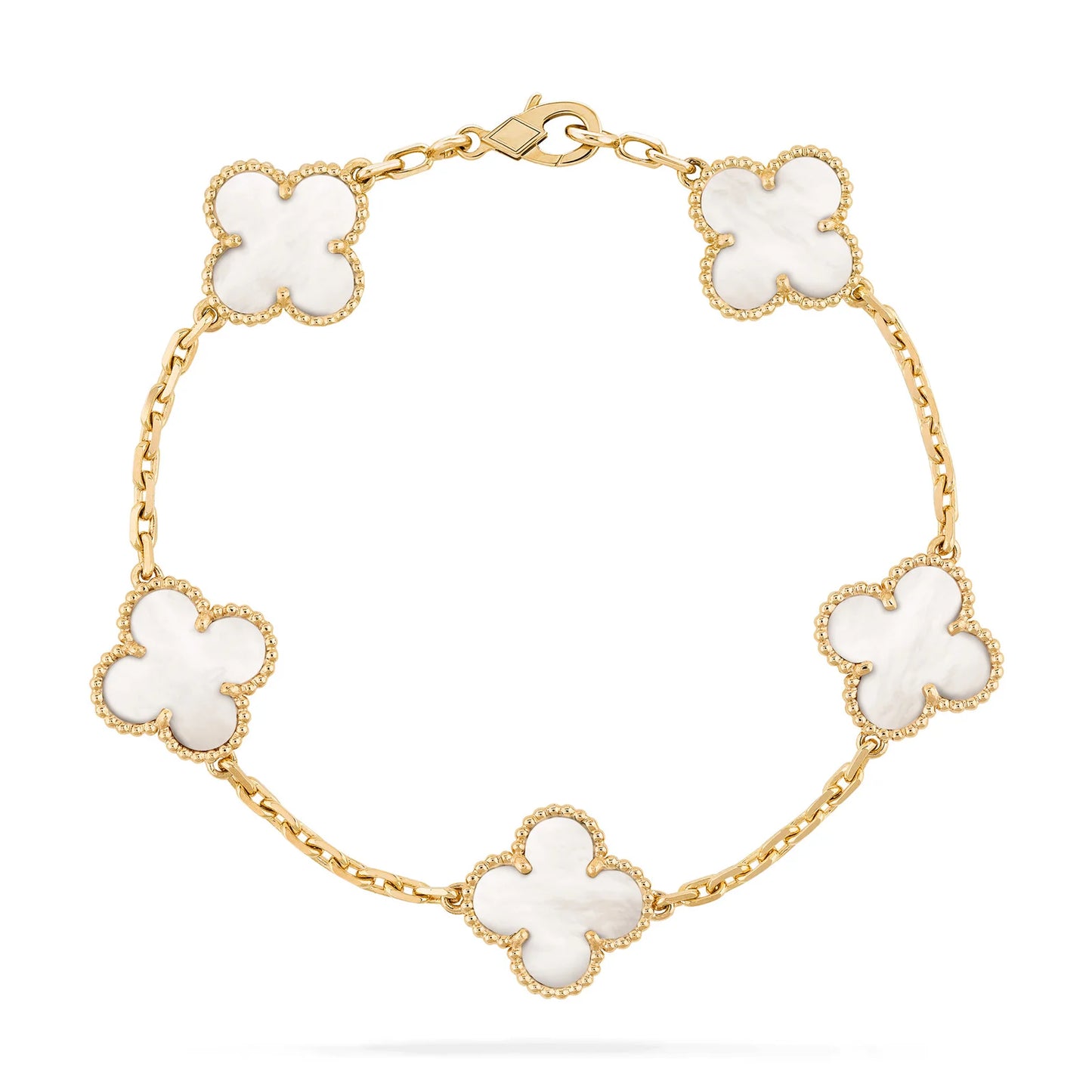 Clover Leaf Bracelet · 925 Silver · 18K Gold Plated