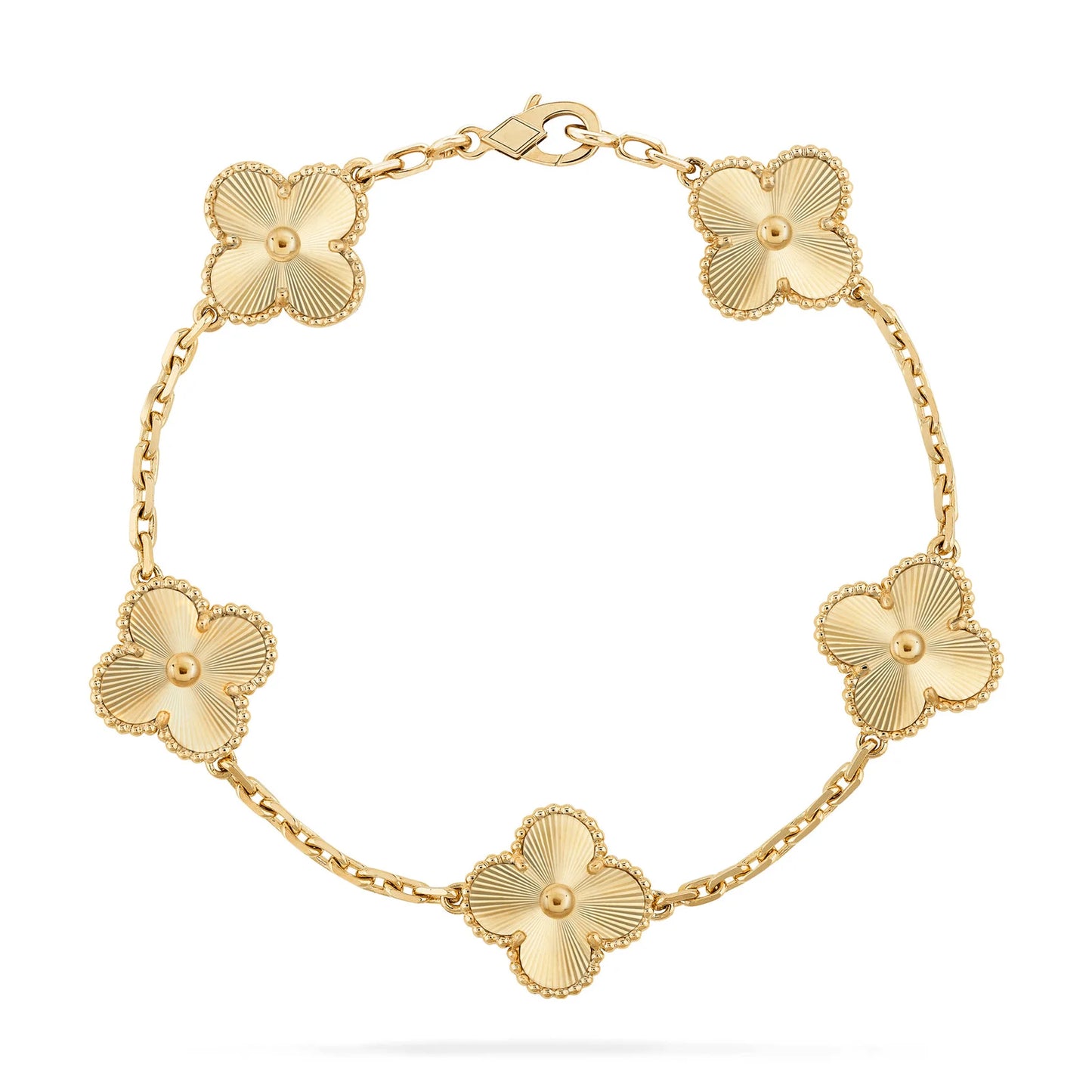 Clover Leaf Bracelet · 925 Silver · 18K Gold Plated