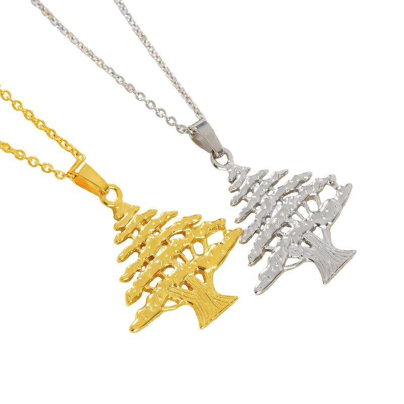 Mumtaz Jewellers Lebanon Cedar Tree Pendant Necklace