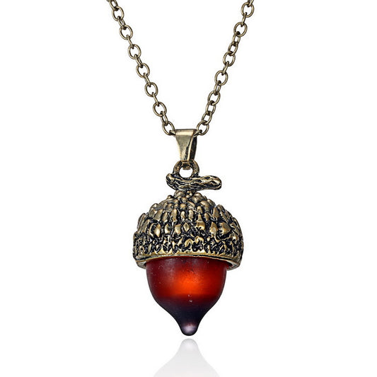 Mumtaz Jewellers Bronze Acorn Pendant Necklace