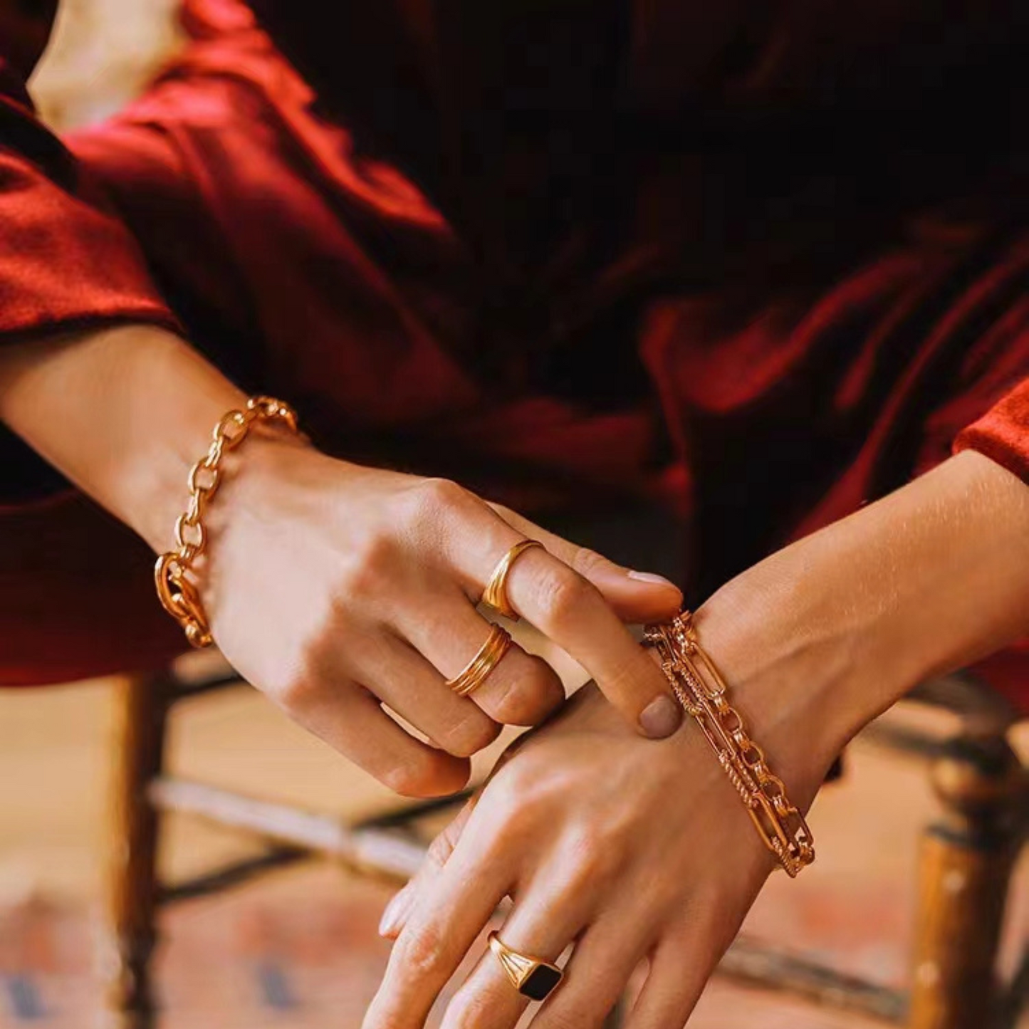 Chain Bracelet 18k Yellow Gold Plated