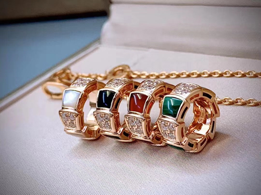 Serpenti Necklace - 925 Sterling Silver with 18K Rose Gold Plating