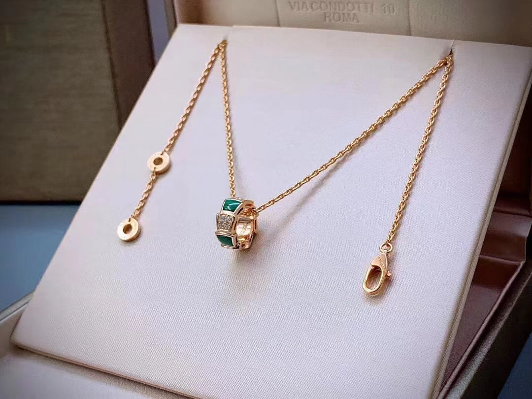 Serpenti Necklace - 925 Sterling Silver with 18K Rose Gold Plating