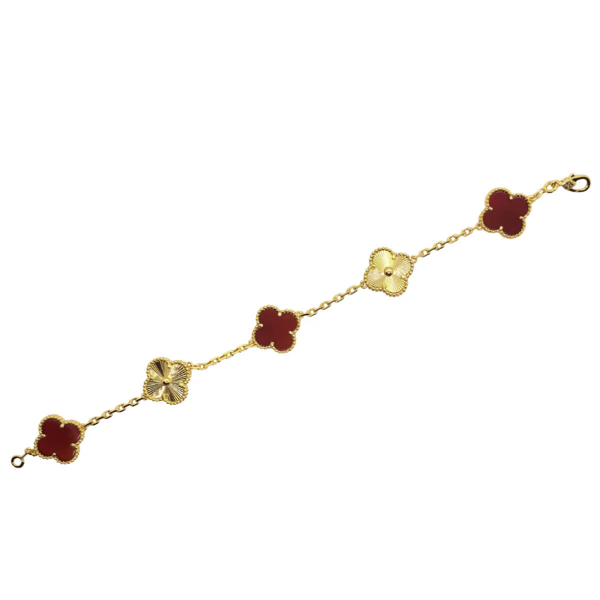 Clover Leaf Bracelet · 925 Silver · 18K Gold Plated