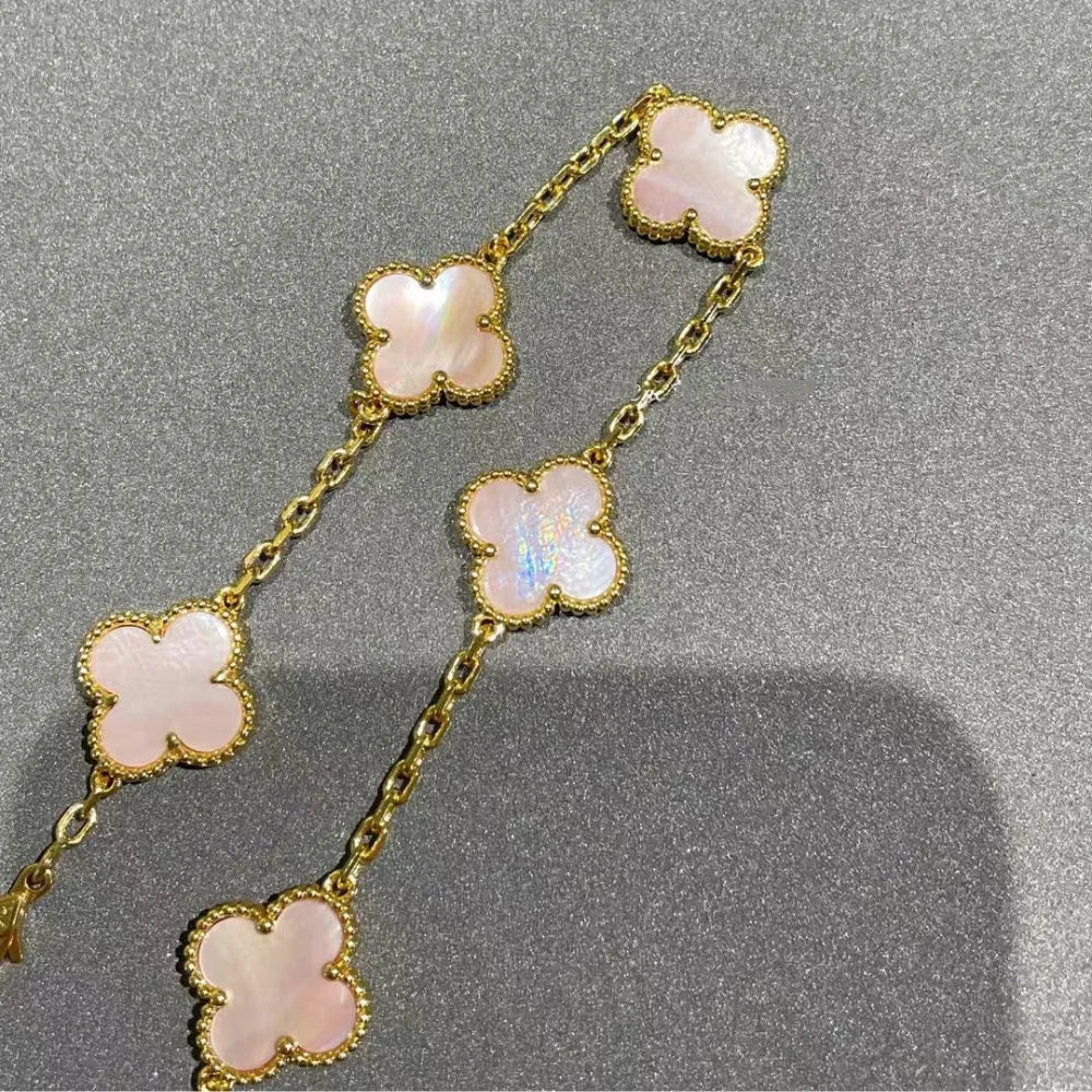 Clover Leaf Bracelet · 925 Silver · 18K Gold Plated