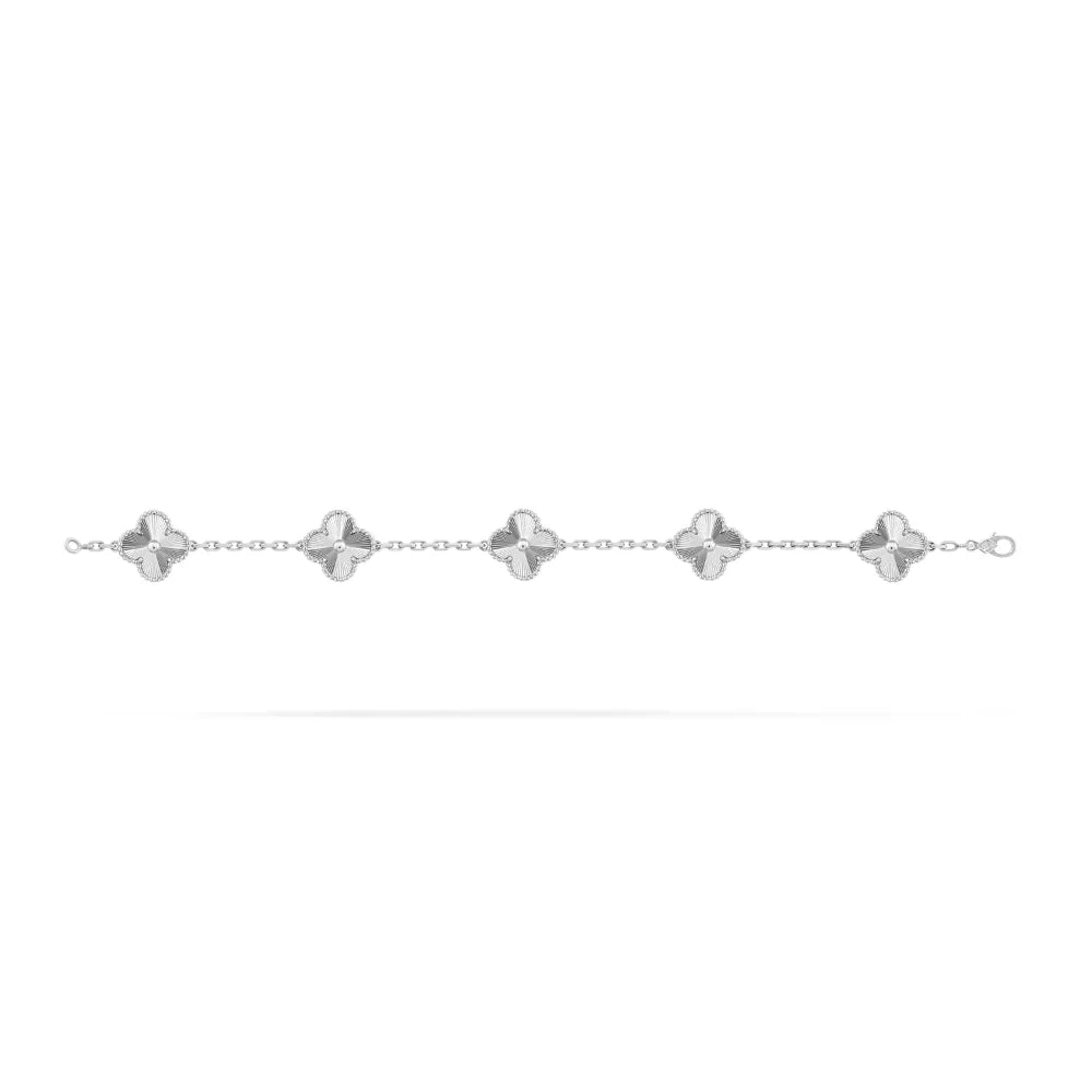 Clover Leaf Bracelet · 925 Silver · 18K Gold Plated