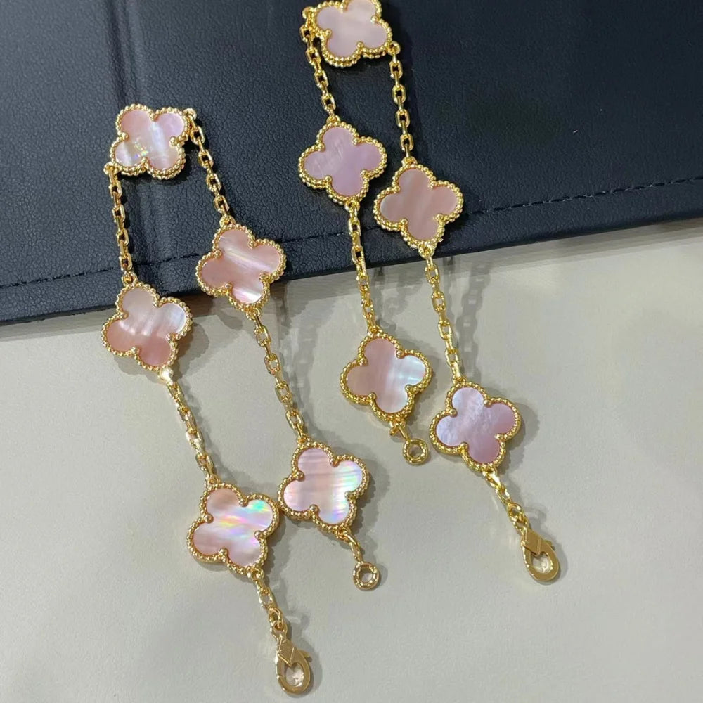 Clover Leaf Bracelet · 925 Silver · 18K Gold Plated