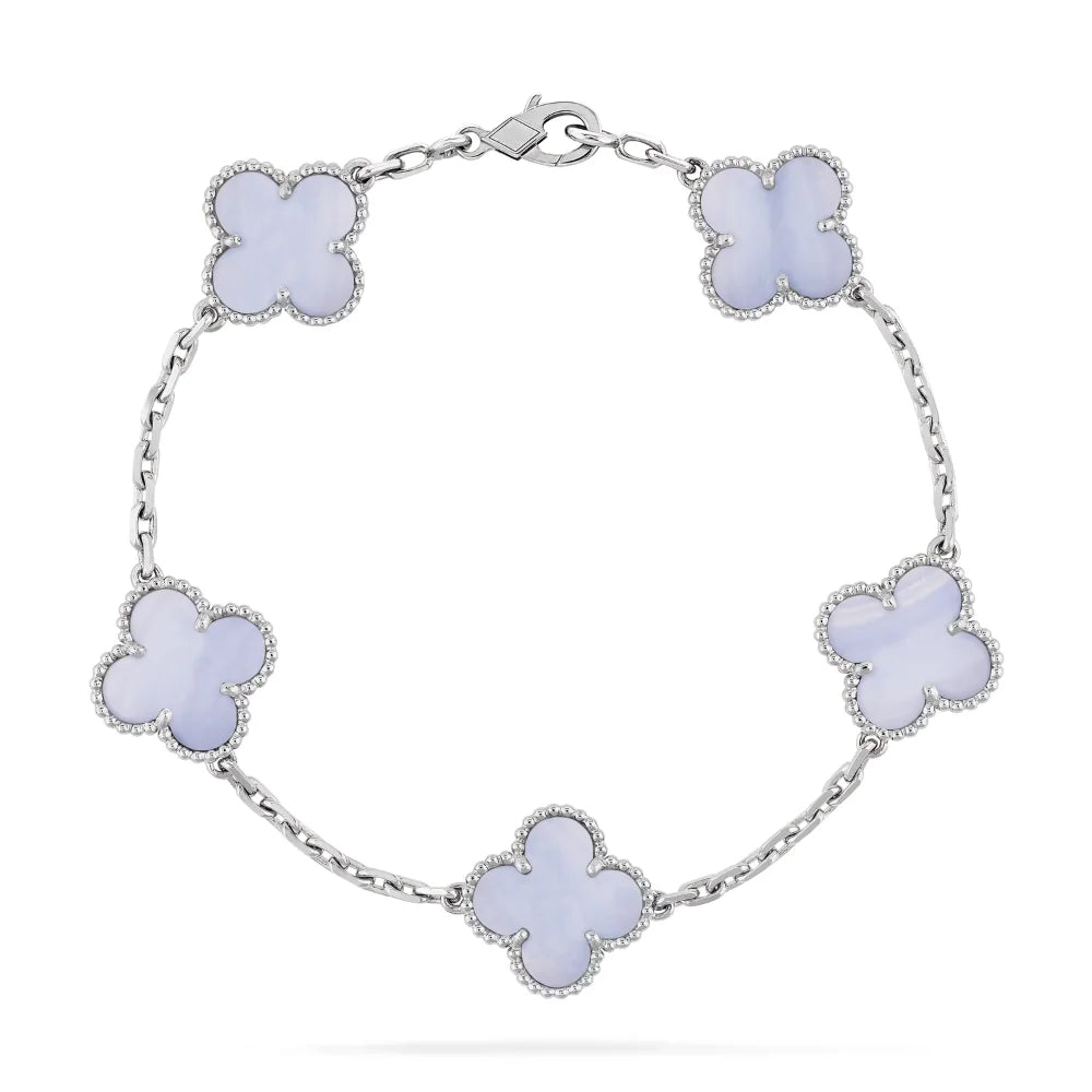 Clover Leaf Bracelet · 925 Silver · 18K Gold Plated