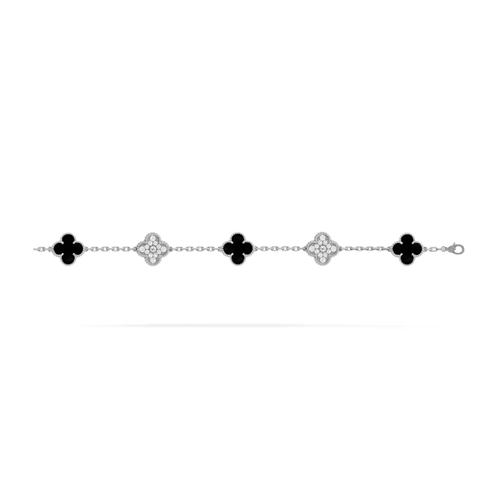 Clover Leaf Bracelet · 925 Silver · 18K Gold Plated
